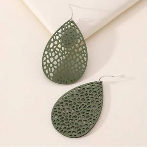 Hollow Cutout and Design Leather Earrings